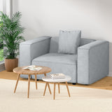 Artiss Modular Sofa Chaise Set 1-Seater Grey - Close-Up Angle