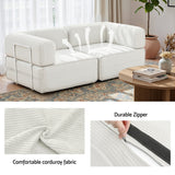 Artiss Convertible Folding Sofa Bed Beign - Top-Down View