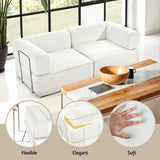 Artiss Convertible Folding Sofa Bed Beign - 45-Degree Angle