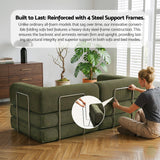 Artiss Convertible Folding Sofa Bed Green - Low Angle
