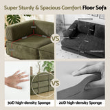 Artiss Convertible Folding Sofa Bed Green - Extra Image