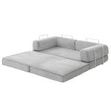 Artiss Convertible Folding Sofa Bed Grey