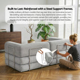 Artiss Convertible Folding Sofa Bed Grey - Low Angle