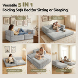Artiss Convertible Folding Sofa Bed Grey - Extra Image