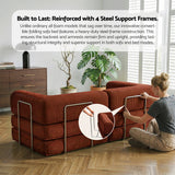 Artiss Convertible Folding Sofa Bed Orange - Low Angle