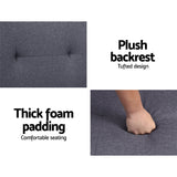 Artiss Sofa Bed 175CM Dark Grey Fabric - 45-Degree Angle