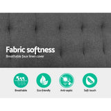 Artiss Sofa Bed Lounge Chair Couch 1 Seater Recliner Futon Bed Set Linen Grey - Top-Down View
