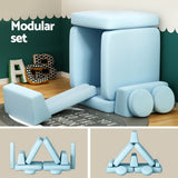 Artiss Sofa Bed 2 Seater Couch Kid Play DIY Modular Lounge Chaise Suite Velvet - 45-Degree Angle