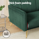 Artiss Sofa Bed 3 Seater Couch Convertible Lounge Adjustable Arm Recliner Velvet - 45-Degree Angle