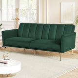 Artiss Sofa Bed 3 Seater Couch Convertible Lounge Adjustable Arm Recliner Velvet - Close-Up Angle