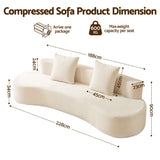 Artiss 228cm Modular Sofa Bed Sectional Boneless Couches for Living Room No Assembly Required - Front View