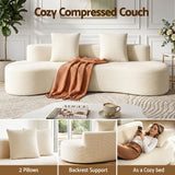 Artiss 228cm Modular Sofa Bed Sectional Boneless Couches for Living Room No Assembly Required - Rear View