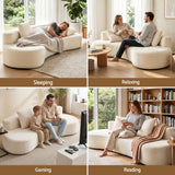 Artiss 228cm Modular Sofa Bed Sectional Boneless Couches for Living Room No Assembly Required - Low Angle