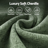 Artiss Comfort Boneless Sofa for Living Room Green Luxury Chenille - 45-Degree Angle