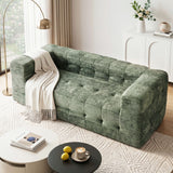 Artiss Comfort Boneless Sofa for Living Room Green Luxury Chenille - Extra Image