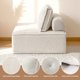 Artiss 3 Floor Sofa Lounge Chair with Pillow - 45-Degree Angle