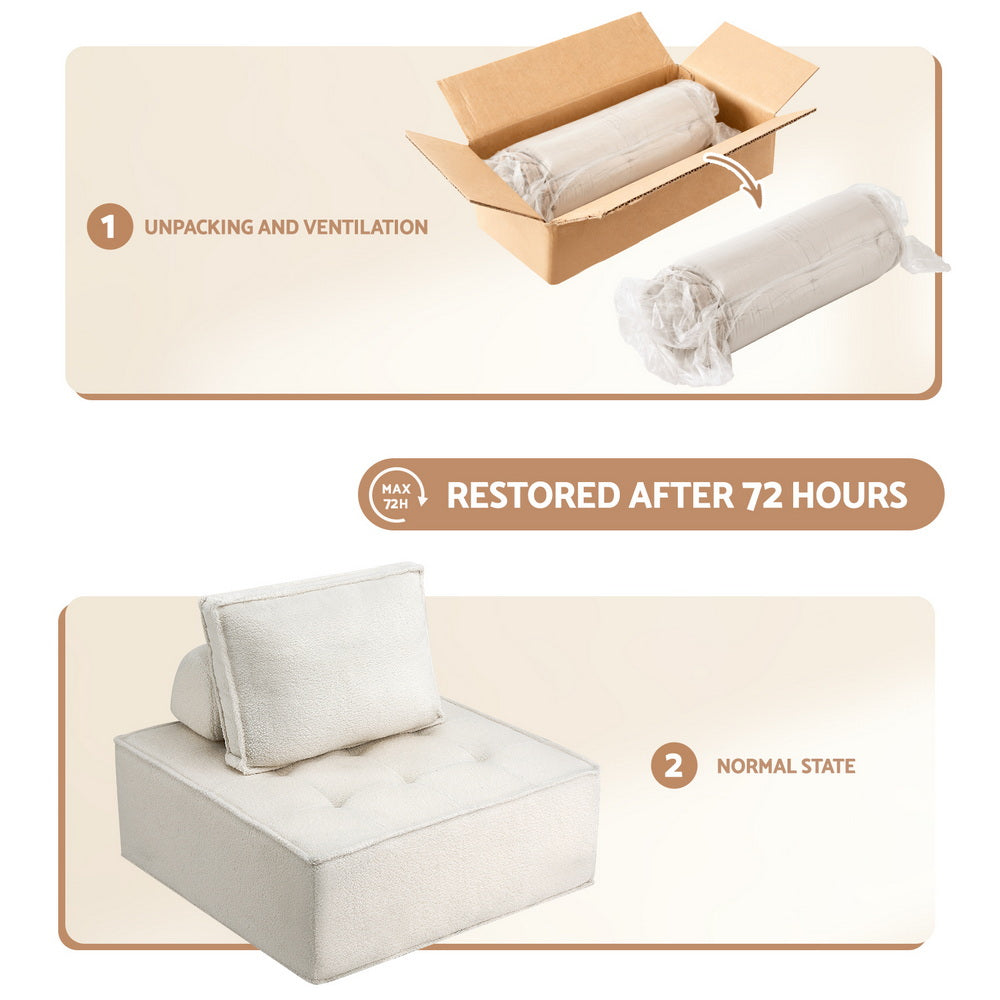 Artiss 3 Floor Sofa Lounge Chair with Pillow