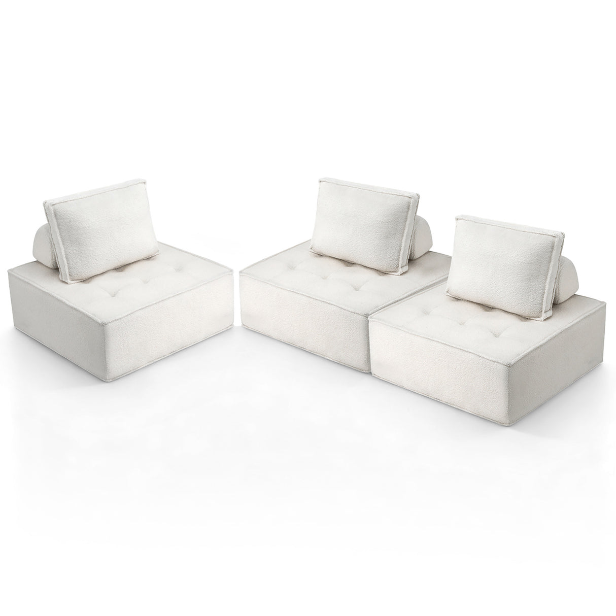Artiss 3 Floor Sofa Lounge Chair with Pillow