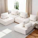 Artiss Floor Sofa Lounge Chair 5 Seater with Pillow