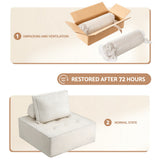 Artiss Floor Sofa Lounge Chair 6 Seater with Pillow - Rear View