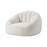 Artiss Single Small Boneless Couch Comfy Bean Bag for Living Room Faux Fur White - Side View