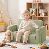 Artiss 2-in-1 Sofa Foam Couch with Side Pocket Light Green - 45-Degree Angle