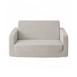 Artiss 2-in-1 Sofa Foam Couch with Side Pocket Light Grey - Top-Down View