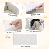 Artiss 2-in-1 Sofa Foam Couch with Side Pocket Light Grey - Extra Image