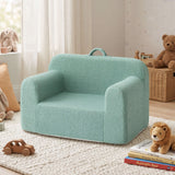 Artiss Sofa Foam Couch with Carry Handle Mint Green - 45-Degree Angle