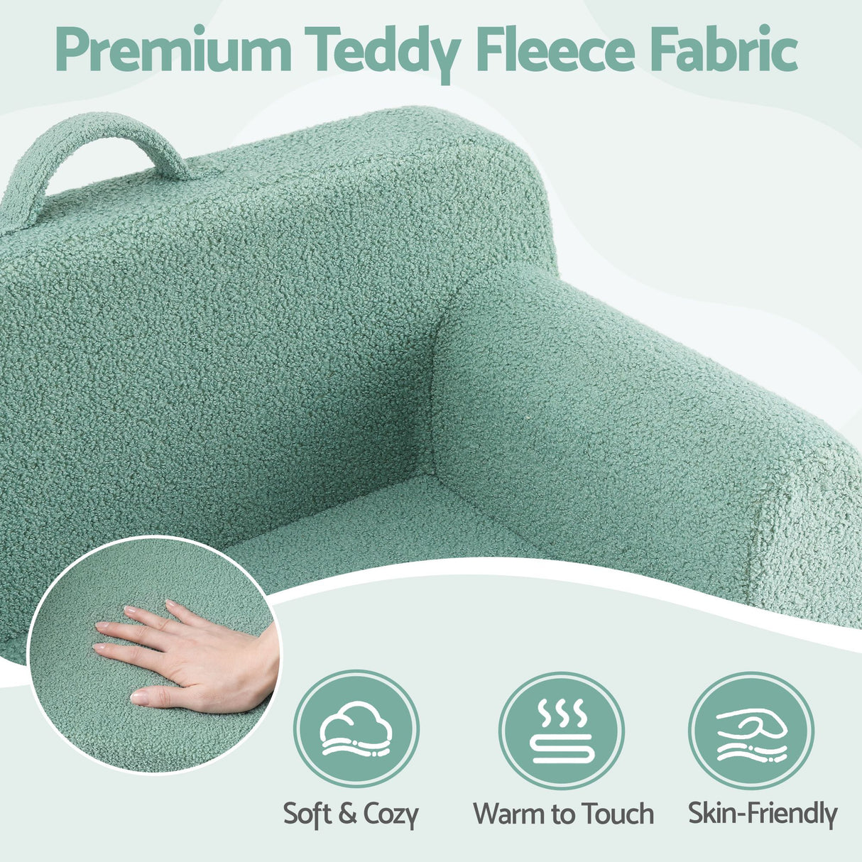 Artiss Sofa Foam Couch with Carry Handle Mint Green