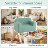 Artiss Sofa Foam Couch with Carry Handle Mint Green - Low Angle