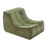 Artiss Floor Sofa Armless Chenille No Assembly Removable Cover Green - Front View