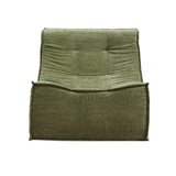 Artiss Floor Sofa Armless Chenille No Assembly Removable Cover Green - Top-Down View