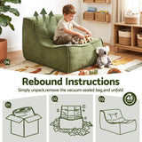 Artiss Floor Sofa Armless Chenille No Assembly Removable Cover Green - 45-Degree Angle