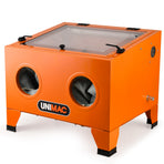 UNIMAC 90L Benchtop Sandblasting Cabinet, with Sandblast Gun Set with Hose, LED Light
