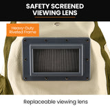Unimac Sandblasting Safety Hood, Built-in Hard Hat, Abrasive Sand Blasting PPE Equipment - Top-Down View