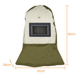 Unimac Sandblasting Safety Hood, Built-in Hard Hat, Abrasive Sand Blasting PPE Equipment - Rear View