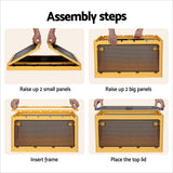 Artiss Storage Box Container Foldable Stackable 5 Sides Open Transparent 115L - 45-Degree Angle