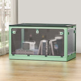 Artiss Storage Box Container Foldable Stackable 5 Sides Open Transparent 140L - Close-Up Angle