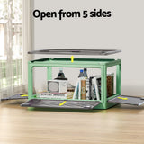 Artiss Storage Box Container Foldable Stackable 5 Sides Open Transparent 82L - Top-Down View