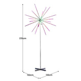 Outdoor Christmas Light Starburst Display - 270cm - Top-Down View