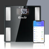 Everfit Body Fat Bathroom Scale Weighing Wireless Bluetooth Gym 180KG - Close-Up Angle