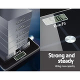 Everfit Electronic Digital Bathroom Scale Weighing Tracker Gym 180KG - Top-Down View