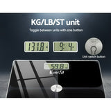 Everfit Electronic Digital Bathroom Scale Weighing Tracker Gym 180KG - Rear View