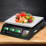Emajin Scales Digital Kitchen 40KG Weighing Scales Platform Scales Black LCD - Close-Up Angle