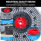 Auch FSH18 Floor Scrubber & Dryer, 490mm, Battery Powered, Walk Behind, Multi-purpose Commercial Grade Machine - Close-Up Angle