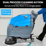 Auch FSP26 Self-Propelled Floor Scrubber & Dryer, 720mm, Battery Powered, Walk Behind, Multi-purpose Commercial Grade Machine - Top-Down View