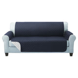 Artiss Sofa Cover Couch Covers 3 Seater Quilted Dark Grey - Side View