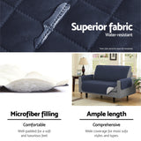 Artiss Sofa Cover Couch Covers 3 Seater Quilted Dark Grey - Top-Down View