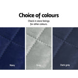 Artiss Sofa Cover Couch Covers 3 Seater Quilted Dark Grey - Close-Up Angle